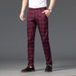 Classic Plaid Print Slim Pants - Eccentric You