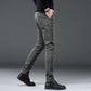 Micro Plaid Print Slim Fit Pants - Eccentric You