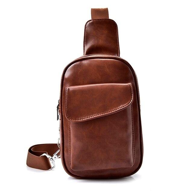 Oil Wax Leather Chest Bag - Eccentric You