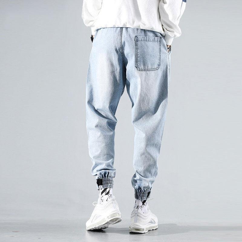 Loose Patchy Denim Joggers - Eccentric You