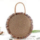 Round Fringed Straw Bag - Eccentric You