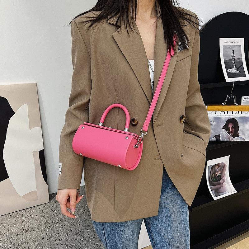 Boxy Shoulder Bag - Pink