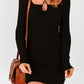 Halter Neck Long Sleeve Knit Dress - Eccentric You