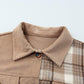 Corduroy Plaid Dropped Shoulder Jacket For Women - Eccentric You