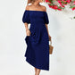 Balloon Sleeve Off-Shoulder Midi Dress