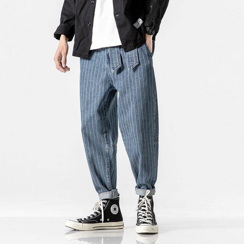 Amazon.com: Summer Harajuku Harem Pants Men Calf-Length Wide Leg Trousers  Streetwear Casual Vintage Cotton Men's Pants Black S : Clothing, Shoes &  Jewelry