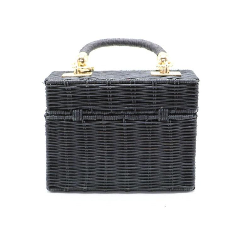 Designer Box Straw Bag