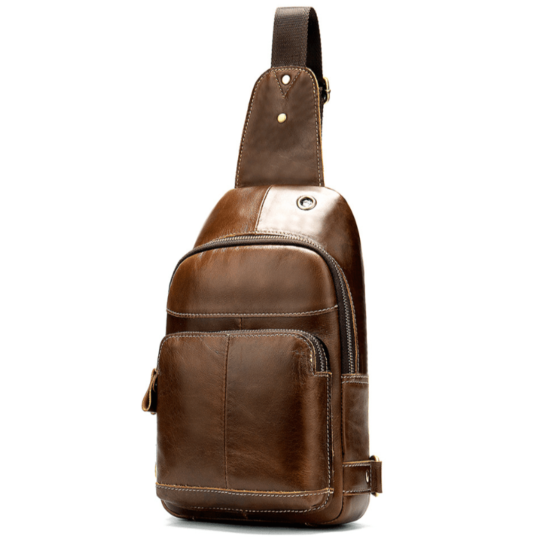 Oil Wax Leather Chest Bag – Eccentric You