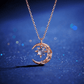 Blue Moonstone luxury crescent Necklace - Eccentric You