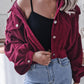 Lantern Sleeve Cropped Corduroy Jacket - Eccentric You