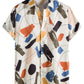 Men's Graffiti Print Cotton Slim Fit Shirt
