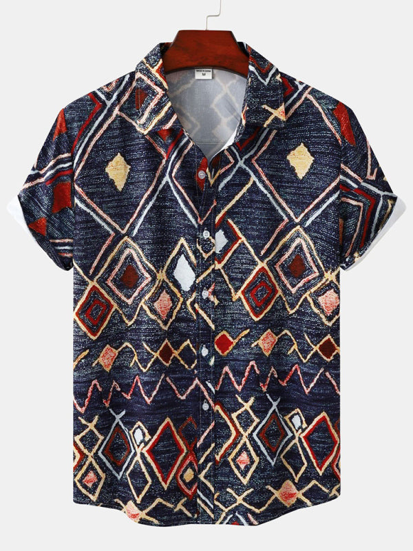 Men's Printed Short-Sleeve Shirt