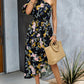 Simona Printed One-Shoulder Long Dress