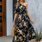 Simona Printed One-Shoulder Long Dress