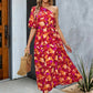 Simona Printed One-Shoulder Long Dress